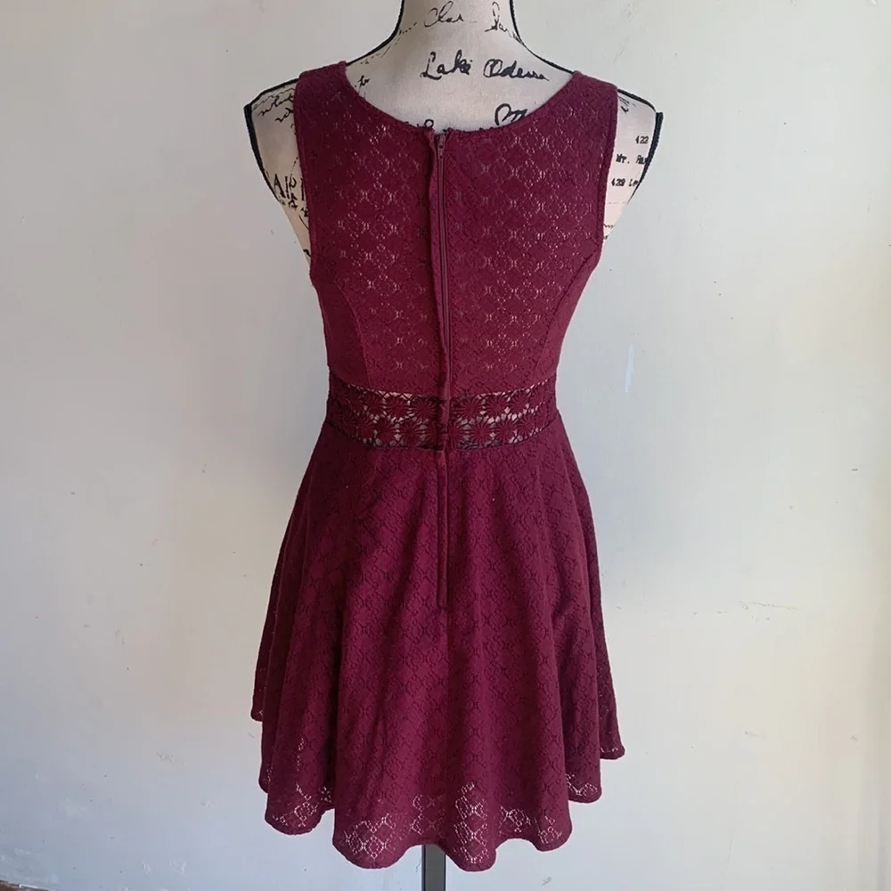 Free People Daisy Waist Merlot Dress Size 4